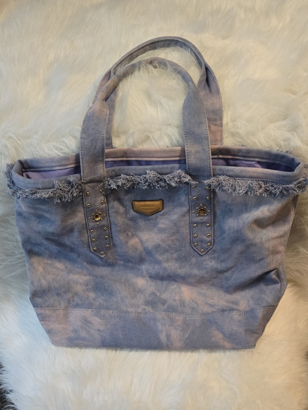 Amiee Kestenberg Lavender Tie Dye Denim Tote